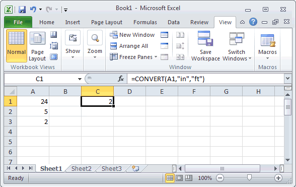 Ms Excel How To Use The Convert Function Ws 4152