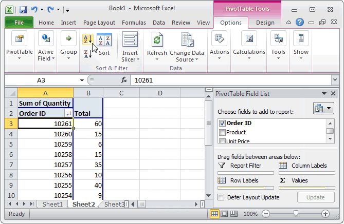 How To Sort Numbers In Ascending Order In Excel 2010