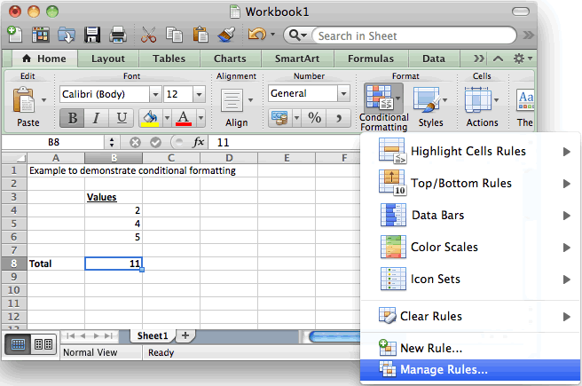 Excel Rules