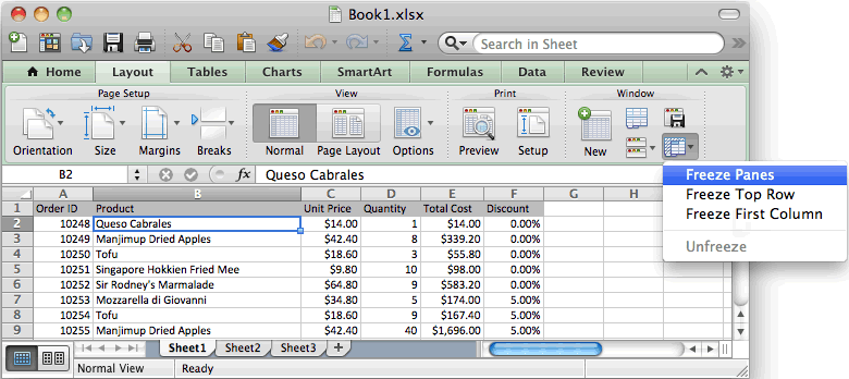 How do you split cells in excel 2011 for mac help