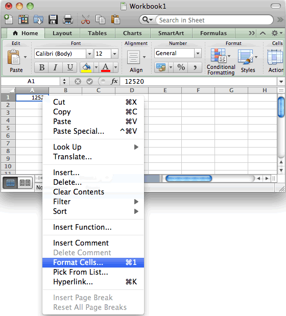 convert number to text in excel for mac