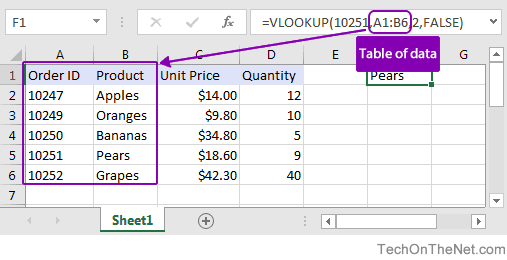 learning vlookup in excel 2016