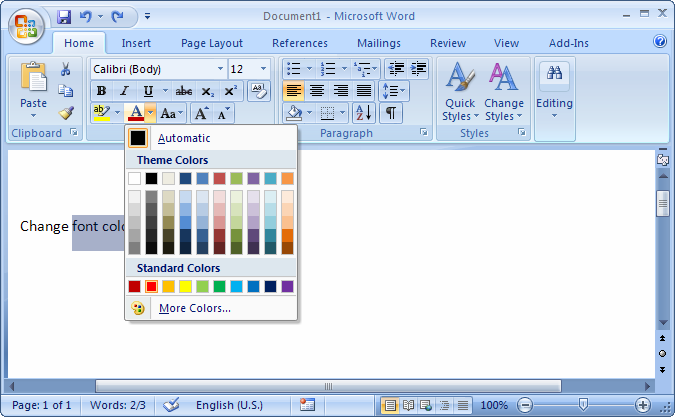 fonts for microsoft word 2007