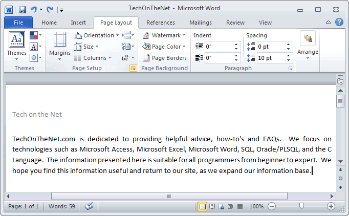 ms word headers different on each page