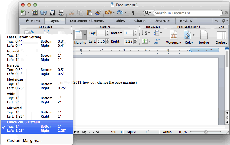 insert page of pages in word for mac 2011