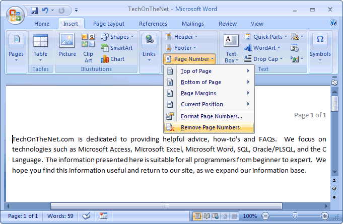 microsoft word 2007 remove content controls