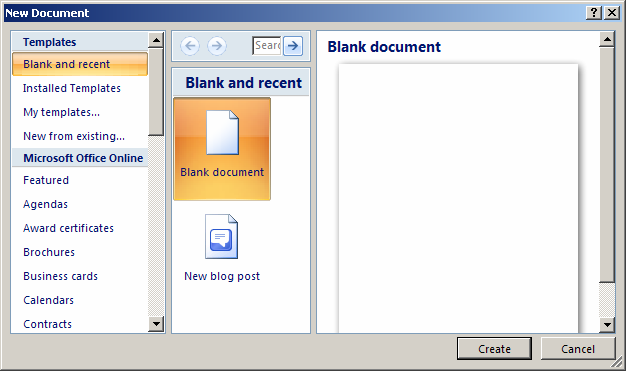 business templates for ms word 2007